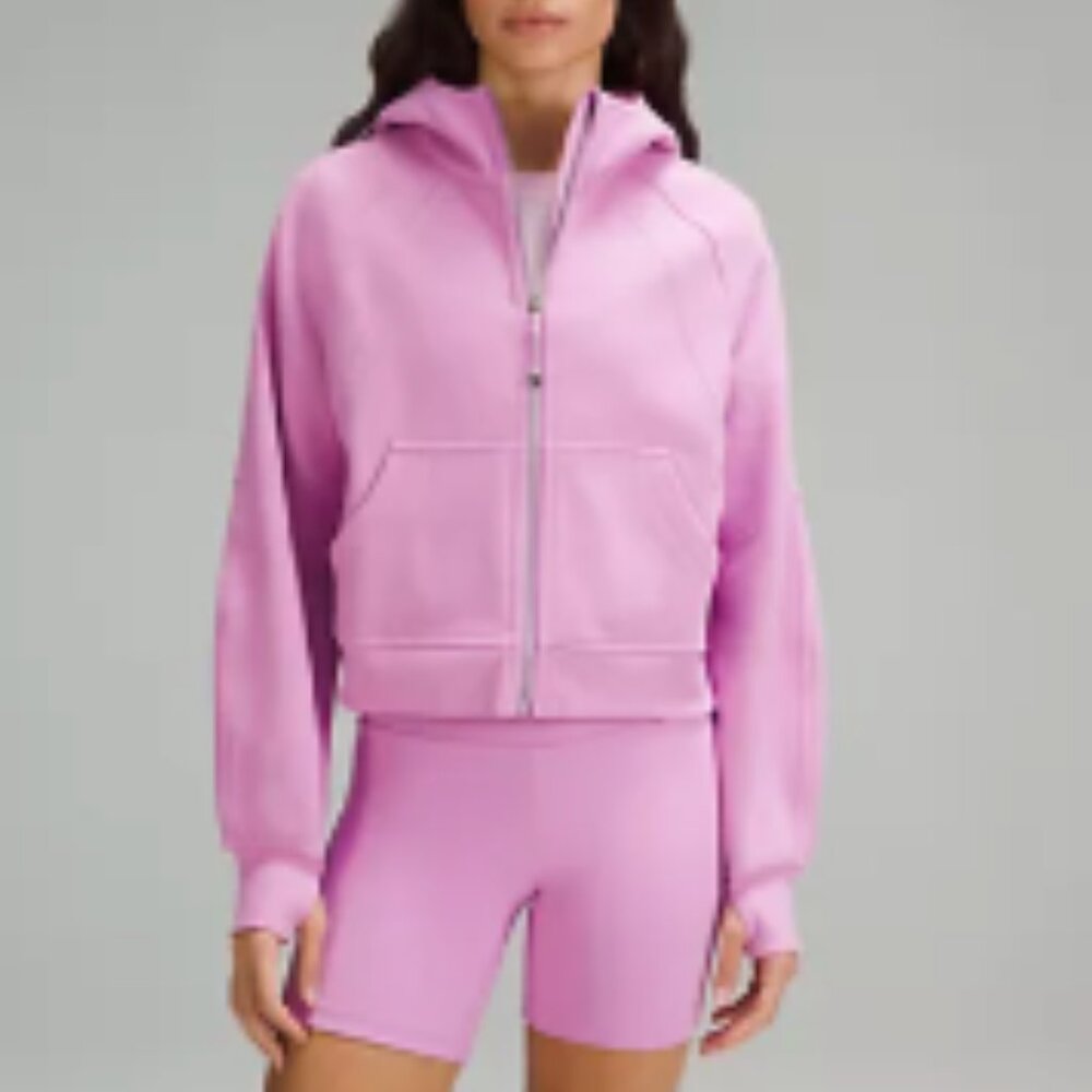 Scuba Oversized Full-Zip Hoodie Dahlia Mauve M/L